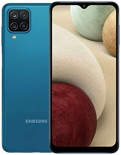 SAMSUNG Galaxy A12 Nacho (SM-A127F/DS) Dual SIM,64 GB, Factory Unlocked GSM(Not Compatible with Verizon/Sprint/Boost), International Version - No Warranty - (Blue)