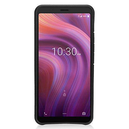 CELZEN - for Alcatel 3V (2019) 5032W - Hybrid Image Phone Case - AD1 Black Marble 5