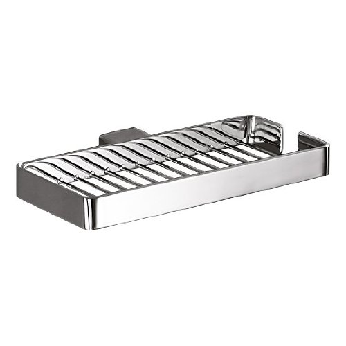 Gedy Lounge Wall Mounted Square Wire Double Soap Holder, Chrome