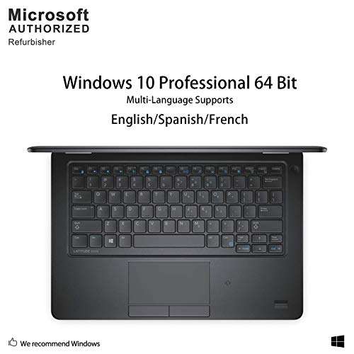 Dell Latitude E5250 12.5in Laptop, Intel Core i5-5200U 2.2GHz, 8GB RAM, 256GB Solid State Drive, Windows 10 Pro 64Bit (Ceritified Renewed) 2