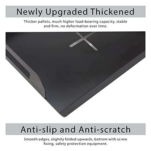 JGPIN Universal Ceiling Mount with Tray for Projector/Camera,Wall/Ceiling Mounting, No Hole Installation, Height Adjustable 11.4-22inches, in-Tube Cable Routing 4