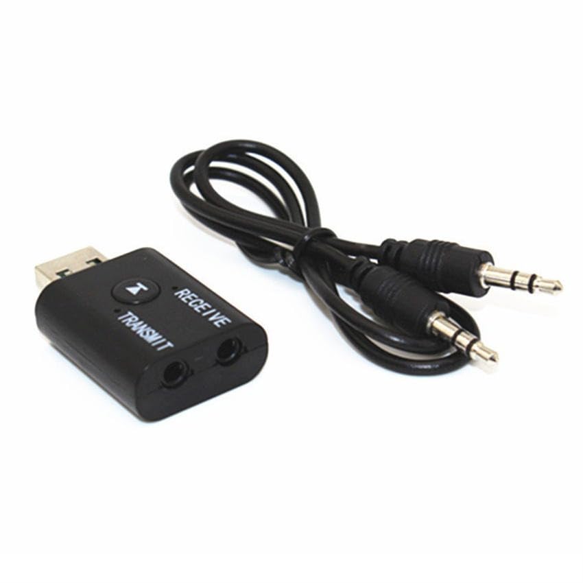 MANYCAST 2 in 1 Bluetooth 5.0 Transmitter & Receiver with 3.5mm AUX for TV PC Headphones Home and Car Stereo Audio Systems