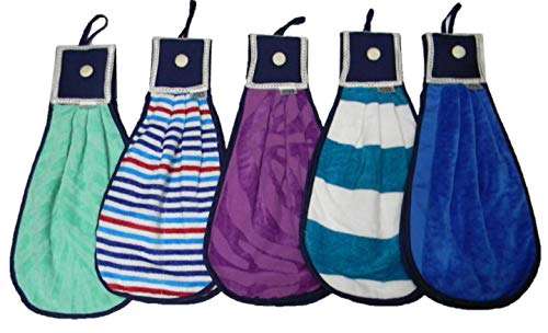 NNR Kitchen Hanging Towels,Set of 5 Pcs_Super Absorbant, Double Sided (Multi Colour) 1