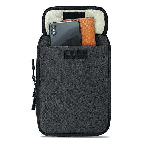 Rinvanic Electronic Cable Organizer Bag, Waterproof Travel Accessories Carry Cases Portable Cord Organizer Bag for Cable, Charger, Phone, USB, SD Card with 8pcs Cable Ties 6