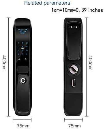 Qin Smart Lock with Deadbolt, Entry Door Locks with Deadbolts, Smart Doors Locks with Electric Deadbolt Touch Screen Keypads, Electric Fingerprint Lock Password Swipe Magnetic Card App Remote Unlock 2