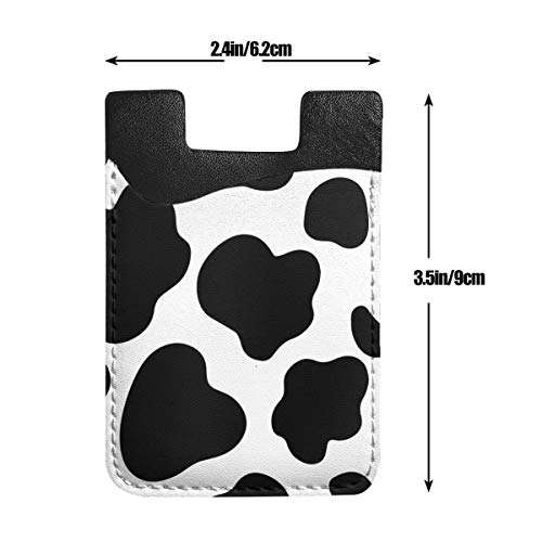 Cows Print Phone Card Holder, Stick on ID Credit Card Wallet Phone Case Pouch Sleeve Pocket for iPhone, Android and All Smartphones 6