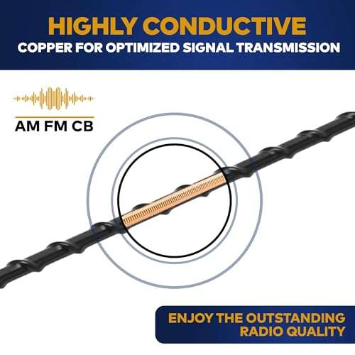 2-Pack Short Whip Metal Antenna Mast for Harley Davidson | Highly Durable Premium 16 Inch Antennas | Black Car Wash-Proof FM AM XM CB Radio Antenna | Universal Accessories for Harley Davidson 3