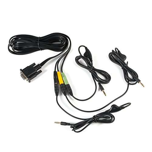 5.1 Channel Bypass Cable Compatible with Logitech Z-5500 Control Pod (PID Between R200-R635) with 3 Jack Vol Control 7Ft 6