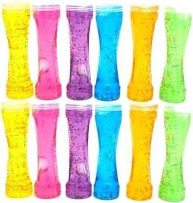 SUN FLASH Bottle Slime with Stone for Kids Play Non Sticky Non Toxic Clay Putty Mud Slimes for Girls Boys Best Gift Pack of (2) 4