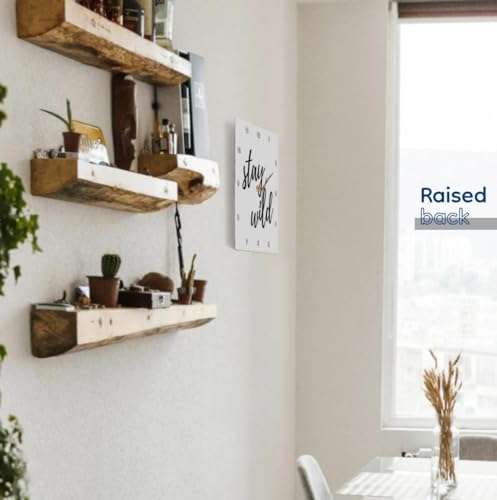 3dRose Wall Clock Silent - 15 inch - Stay Wild. Cursive Black Lettering on White Background. - Stamp City - Typography 4