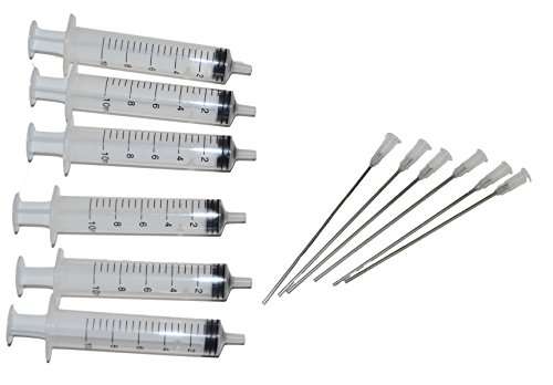 OPT. Premium Syringes 10 ML/CC with 4 Inch Blunt Needles for Ink Filling Fountain Pen Liquid Dispensing(6 Packs) 1