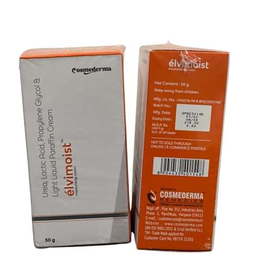 Dermashoap Elvimoist Moisturizing Cream For Face & Body - Hydrating Formula With Urea, Lactic Acid, Propylene Glycol And Light Liquid Paraffin - Ideal For Dry To Normal Skin 6