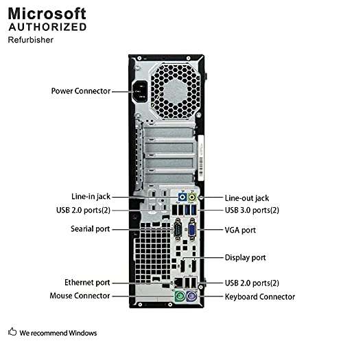 HP EliteDesk 705 G1 Small Form Factor PC, AMD Quad A10 PRO-7800B up to 3.9GHz, 8G DDR3, 1T, DVD, WiFi, BT 4.0, Windows 10 Pro 64 Bit-Multi-Language Supports English/Spanish/French (Renewed) 6