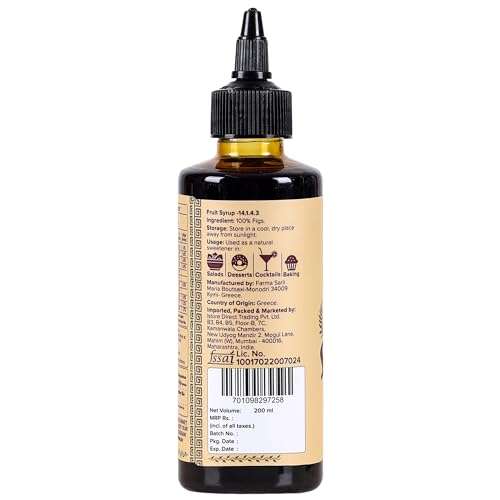 Urban Platter Greek Figs Syrup, 200ml (Product of Kymi, Preservatives Free, 100% Figs, Natural Sweetener, Perfect for Desserts, Salads, Cocktails, Baking) 2