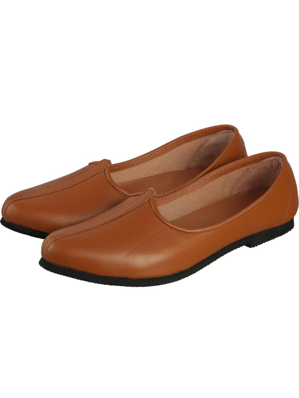 Texsen Collection Men's Traditional Jutti I Ethnic Jalsa-Mojaris I Faux Leather Nagra Jutis for Men Size -8 (Color-Brown) 1