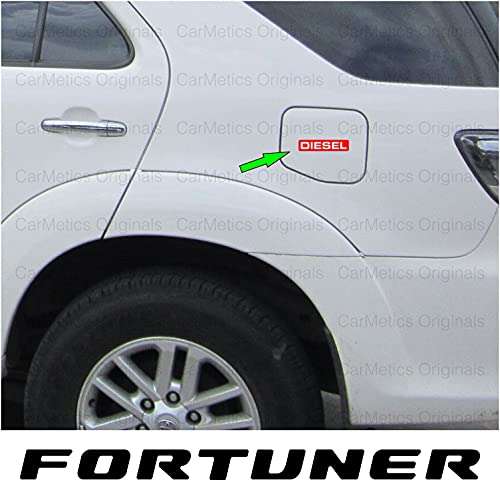 CarMetics - 9F-7OZI-RA5Z Fortuner 3D Letters for Toyota Fortuner Glossy Black - 3D Letters 3D Logo 3D Sticker fortuner Accessories 6