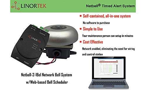 Netbell-2-1Bel TCP/IP Loud Automatic Break Time Alarm Bell System for School, Office, Shop, Expandable, Free Software, No Fees 3