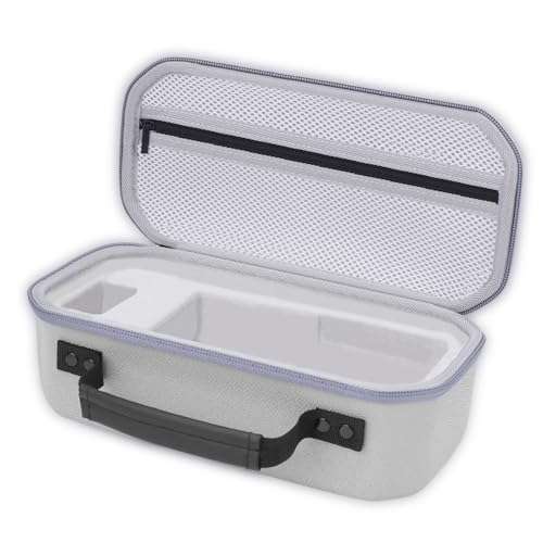 HESPLUS Hard Travel Carrying Case for Samsung The Freestyle Projector 1st / 2nd Gen 2023 Model, Portable Shockproof Storage Case with Mesh Pocket for Power Cable, Remote Control, Gray 2