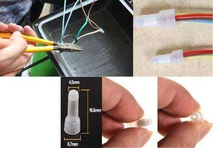 Filox Closed 1000 Pcs CE2 End Crimp Terminal Wire End Cap Transparent Plastic Nylon Protective Closed End Wire Crimp Connector Cap 2