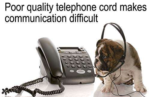 Black 2 Pack Universally Compatible Phone Cord 3