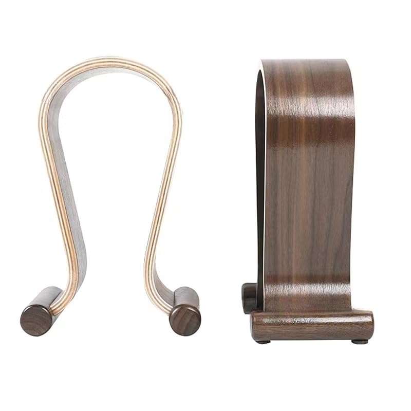 Headphone Stand Wood, Headset Stand for Desk, Walnut Gaming Headphone Holder Compatible for Sennheiser, Bose, Beats, Razer, AKG, Airpod Max, HyperX, Sony PS4 et. 4