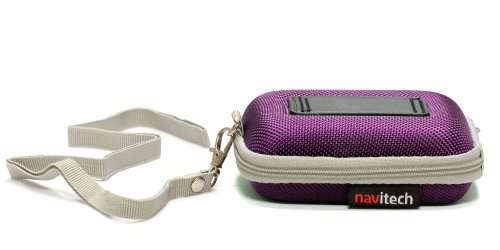 Navitech Purple Water Resistant Hard Digital Camera Case Cover Compatible With Panasonic Lumix DMC-XS3 / DMC-XS1 / DMC-LF1 / DMC-F5 3