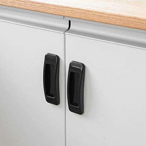 Aisoway 16pcs Paste Sliding Door Glass Window Handle Effortless Wardrobe Drawer Self-Adhesive Handle 2