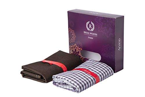 Regal Weaves by Arvind Fabric Gift Box (Unstitched, Multicolor, Free Size)- Single Pair Pack (FABPACKDES-37) 1