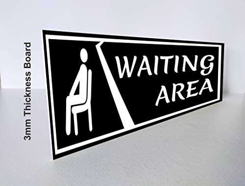 SIGN EVER Waiting Area Sign Boards Office Hospital Bank Clinic Signage Medical College Doors Commercial Signage Boards L x H 30 Cm x 10 Cm 2