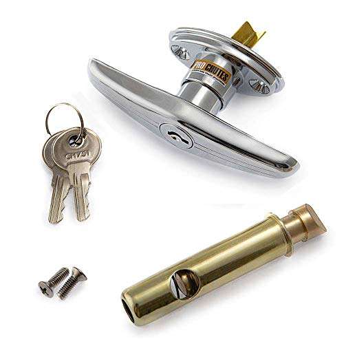 Trash Chute T Handles and Laundry Chute Door Latch kit with V Spindle for Bottom & Side hinged Doors. Compatible Handle Hardware Parts by Pro Chutes 1
