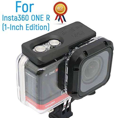 Waterproof Housing Case Compatible with Insta360 ONE R 1-INCH Edition Action Camera Co-Engineered with Leica Protective Underwater Dive Case Shell with Bracket Accessories 4