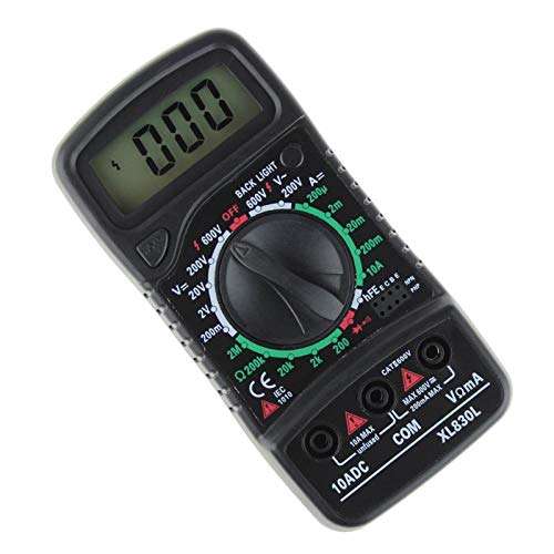 TenYua Handheld LCD Digital Multimeter 1999 XL830L AC/DC Voltage Amp Current Resistance Tester Blue Backlight Meter 2