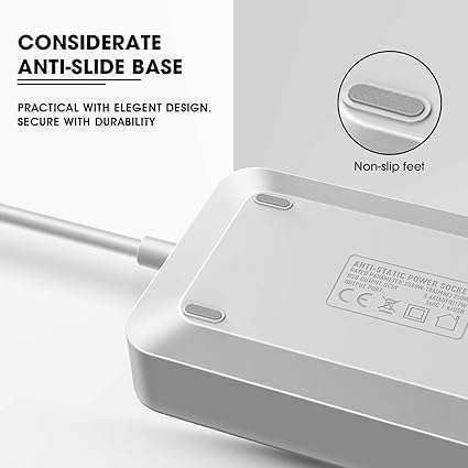 ZIPRON Extension Board for Heavy Appliances Smart Electric Surge Protector Extension Cord Power Plate Extension Board with Universal Sockets Multi Plug for Office & Home Appliances 4