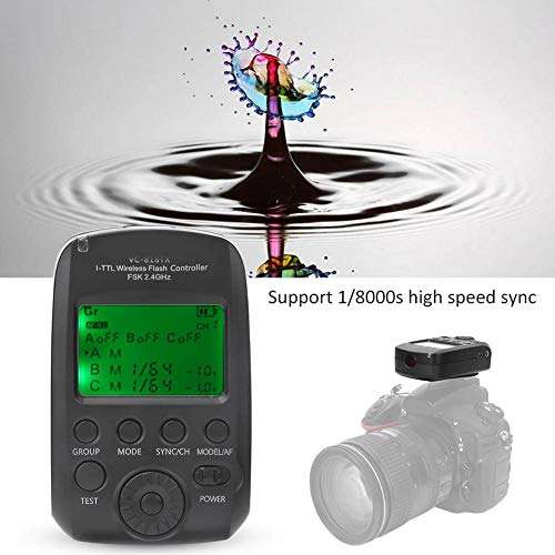 2.4G Wireless Flash Trigger,I-TTL Automatic Flash, Manual Flash, Stroboscopic Flash Light Speedlite Transmitter,1/8000s High Speed Synchronization,8 Channel,30ID,ABC Three Group for Nikon Camera 3