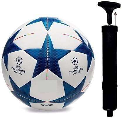PRISAMX Sports New Attractive & Classy Blue Star Football with Air Pump - Size: 5 (Pack of 1) 1