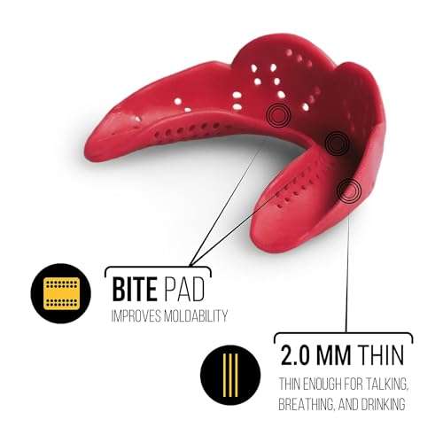 SISU Aero Medium Mouthguard, Snow White - 1.6mm Thin - Custom-Molded Fit - Slim Design - Remoldable Up to 20 Times - for Team Sports - Non Toxic 5