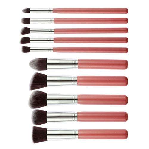 ClubComfort� 10 Pcs Makeup Brushes Set Tool Pro Foundation Eyeliner Eyeshadow Multicolor With Sponge puff (color may vary) 3
