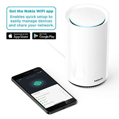 Nokia WiFi Beacon 3 Mesh Router System - Intelligent, Seamless Whole Home WiFi Coverage Extender - Connect Your Whole House WiFi Network, Ultra Fast Self-Healing Mesh Router System – Trio (3-Pack) 4