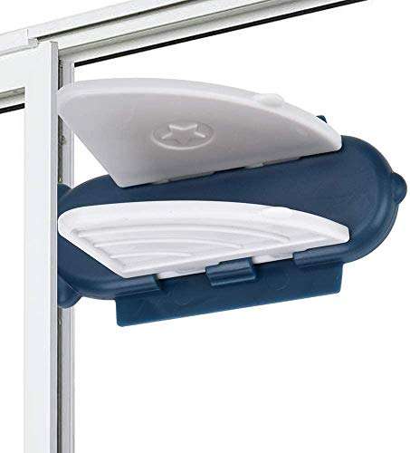 Sliding Door Lock (6 Pack) for Baby Proofing Safety,Sliding Window Screen Doors Lock with Strong Adhesive Tape for Closet,Shutter,Patio, Kichen Sliding Door and More 1