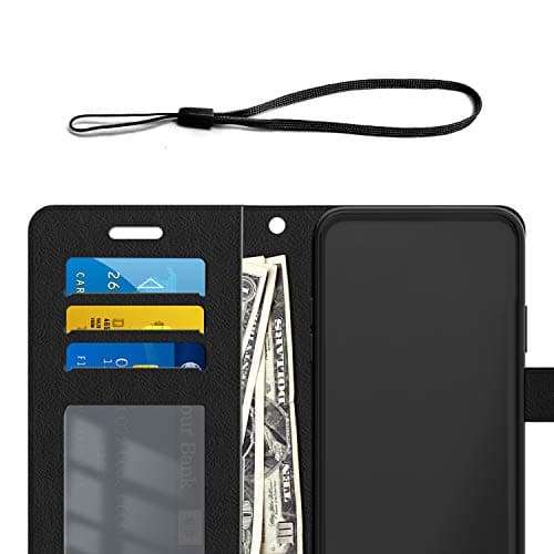 Shinewish Wallet Cell Phone Case for TCL REVVL 4 Plus, Leopard PU Leather Flip Phone Cover Hybrid with Kickstand and Hand Strap Loop, Shockproof Bumper Case 4