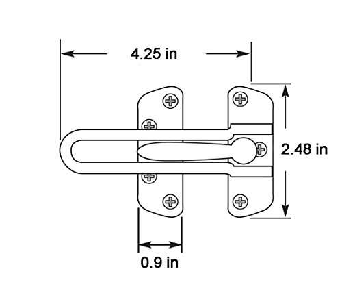 TOGU Security Door Chain Guard,Gate Latches Swing Bar Lock Door Guard for Home,Bedroom,Apartment,Hotel,Dormitory,Matte Black 4
