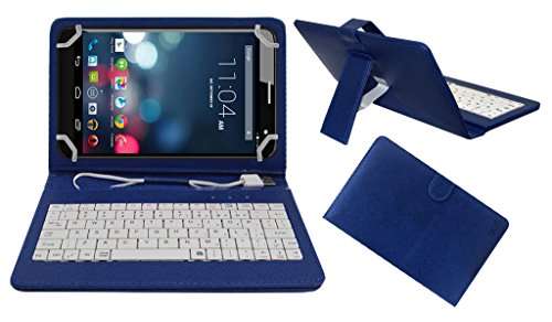 ACM USB Keyboard Case Compatible with Celkon Xion S Ct695 Tablet Cover Stand Study Gaming Direct Plug & Play - Blue