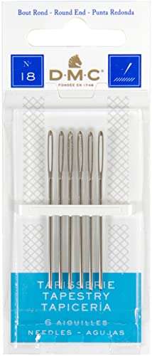 DMC 1767-18 Tapestry Hand Needles, 6-Pack, Size 18