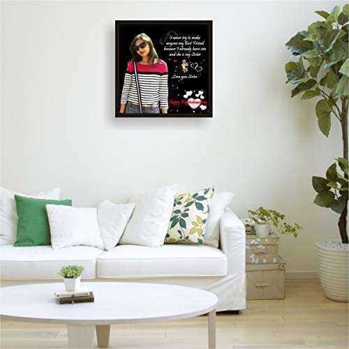 Express-O-Board Personalised Rakshabandhan Gift Photo Frame for Sister (12 in x 12 in) 3