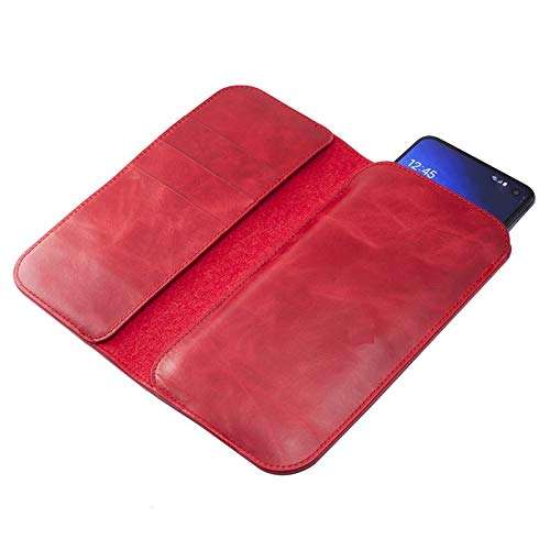 WHITBULL Pu Leather Mobile Pullup Pouch with Wallet Magnetic Cover for Redmi Note 11 Pro Plus 5G / Note 11 Pro+ 5G / Redmi K50 / K50 Pro/Redmi K40S (Red) 6