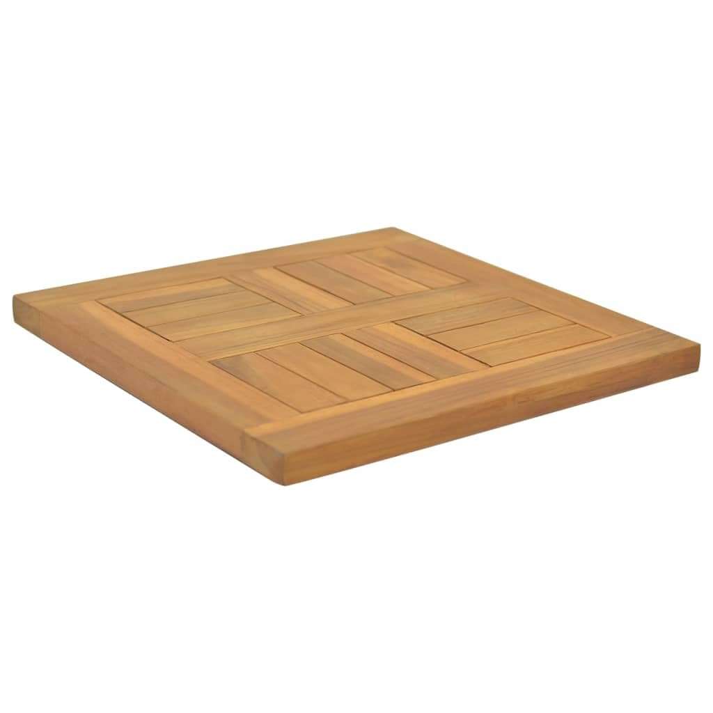 QJBSAVVA Solid Teak Wood Table Top 15.7x15.7x1 Inch Square Replacement Top for Indoor Outdoor Use, Durable Water-Resistant Surface, Easy to Clean Patio Coffee Dining Desk Tabletop 4