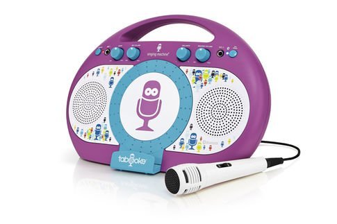 Singing Machine Tabeoke ISM398PB Portable Bluetooth Karaoke System, Purple/Blue
