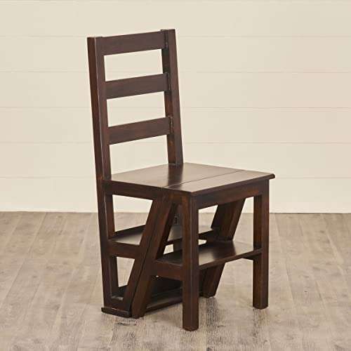 Home Centre Delta Convertible Ladder Chair, Rich Brown, 16 * 18 * 36 Inches (DL-14650) 1