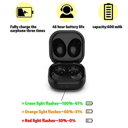 Aukvite Charging Case Compatible with Galaxy Buds Live, Wired Charger Case Replacement for Samsung Galaxy Buds Live SM-R180 (Galaxy Buds Live Charging Case Only, Earbuds NOT Included) (Black) 2