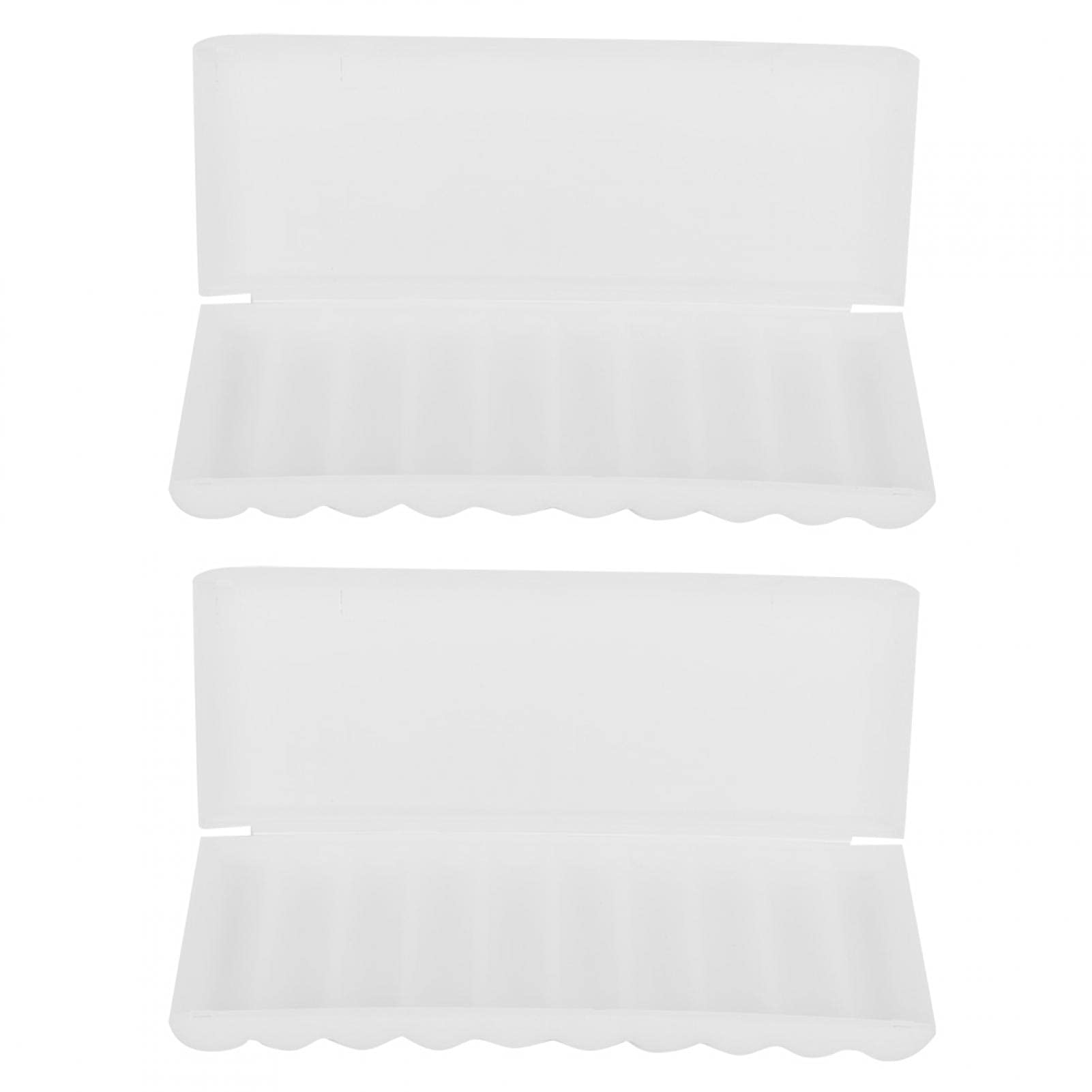 2Pcs 18650 Battery Holder, AA/AAA Battery Storage Case Plastic Storage Organizer Container, Clear White 10 Grids 1